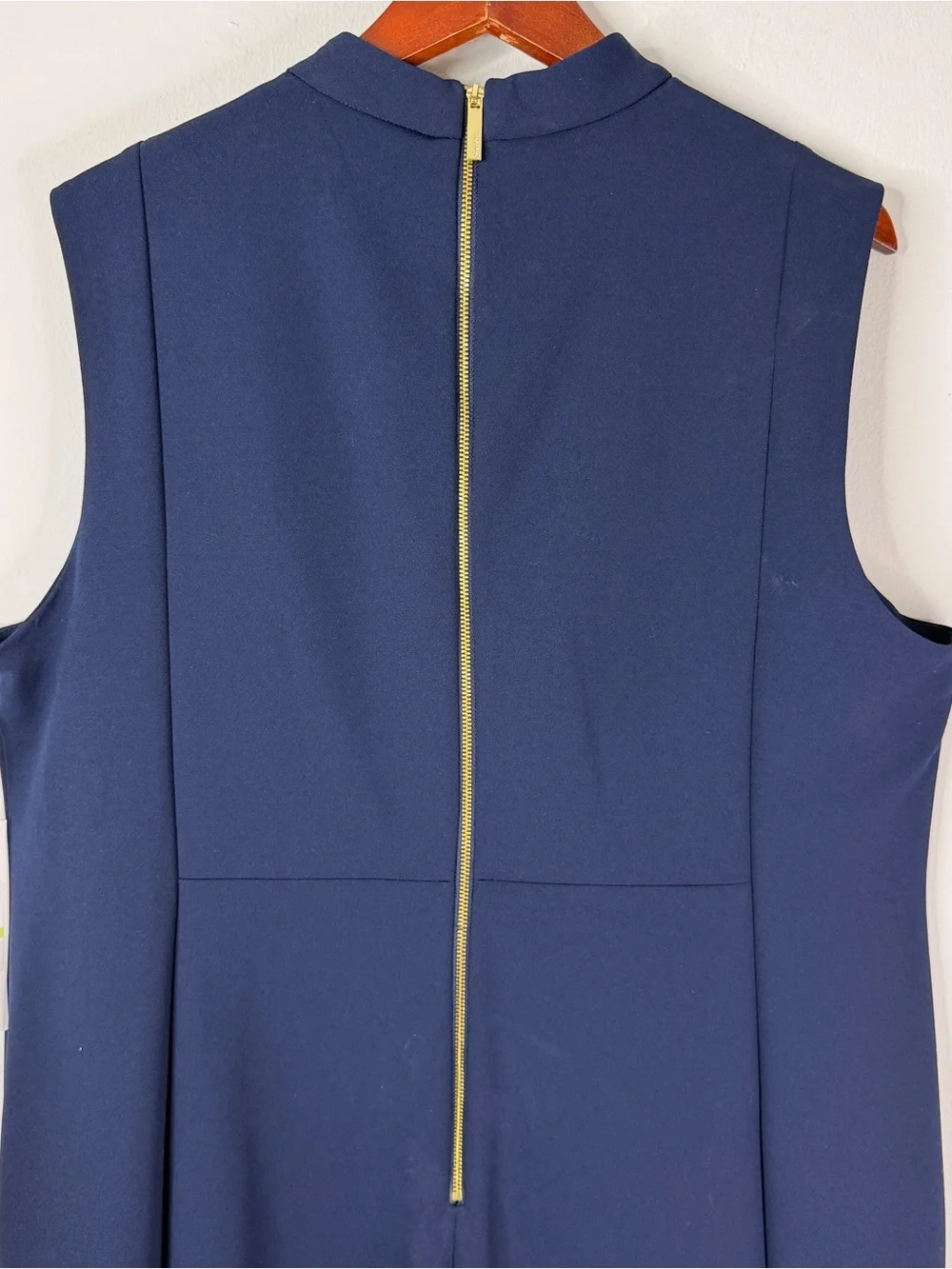 Calvin Klein NWT Navy Blue Tie Neck Sheath Dress Plus Size 18W MSRP $99 - Picture 8 of 11